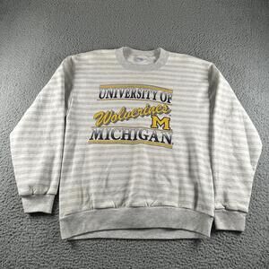 Vintage Michigan Wolverines Sweatshirt Mens L Premier Sportswear USA 90's